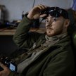 Ukraiński żołnierz, będący operatorem dronów.