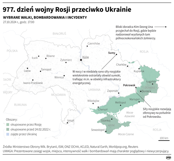 Tak wyglądała sytuacja na Ukrainie w 978 dniu wojny