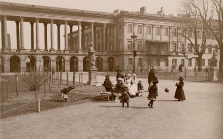 Konrad Brandel, Ogród Saski, ok. 1890. Muzeum Warszawy. Ogród Saski, udostępniony mieszkańcom od rok