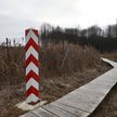 Pas graniczny między Polską a Białorusią w miejscowości Świsłoczany