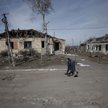 Zniszczona przez Rosjan wieś Byszów na zachód od Kijowa