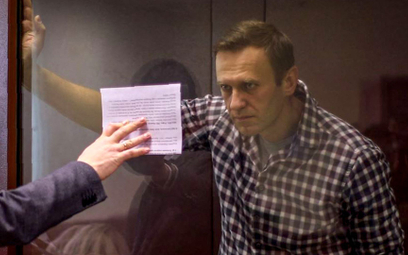 Aleksiej Nawalny w sądzie w Moskwie