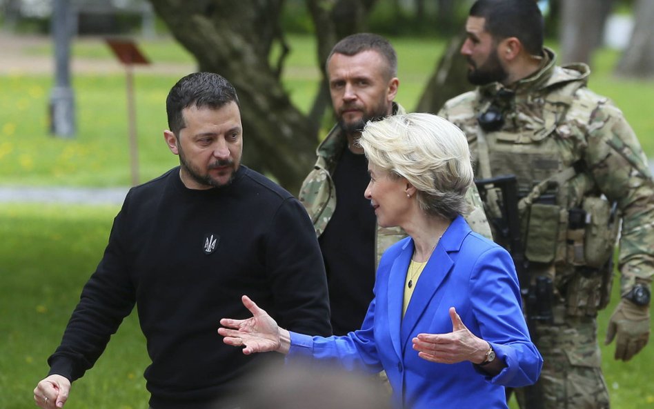 Wołodymyr Zełenski i Ursula von der Leyen w Kijowie