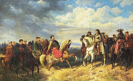 ?Artur Grottger, „Spotkanie Jana III Sobieskiego z cesarzem Leopoldem I pod Schwechat” (1859 r.)