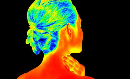 Termografia pokazuje, w jaki sposób rozkłada się temperatura na powierzchni ciała.