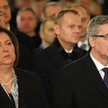 Prezydent Bronisław Komorowski z żoną Anną na pogrzebie Zbigniewa Romaszewskiego