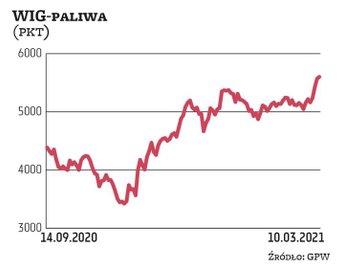 Indeks WIG-paliwa od początku roku zyskał prawie 16 proc., w czym kluczowy udział miały rosnące noto