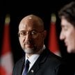 We wtorek premier Ukrainy Denys Szmyhal (z lewej) składa wizytę w Kanadzie. Spotkał się m.in. z prem