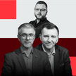 Dr Ernest Wyciszkiewicz, kierownik zespołu rosyjskiego Ośrodka Studiów Wschodnich i Łukasz Schreiber