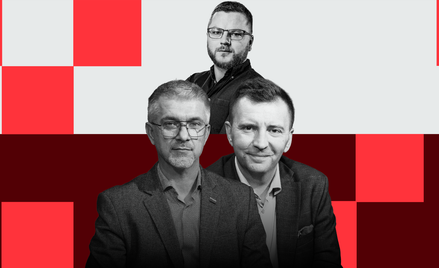 Dr Ernest Wyciszkiewicz, kierownik zespołu rosyjskiego Ośrodka Studiów Wschodnich i Łukasz Schreiber