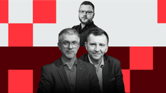 Dr Ernest Wyciszkiewicz, kierownik zespołu rosyjskiego Ośrodka Studiów Wschodnich i Łukasz Schreiber