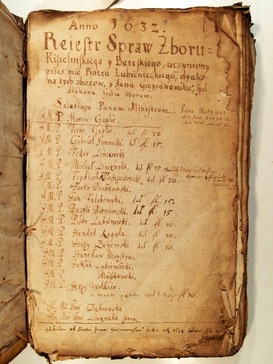 Akta kisielińsko-bereskiego zboru Braci Polskich z 1632 r.