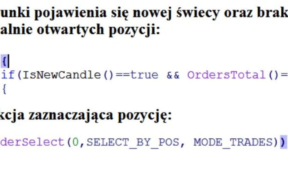 Podstawy programowania strategii w języku MQL4 (część 7)