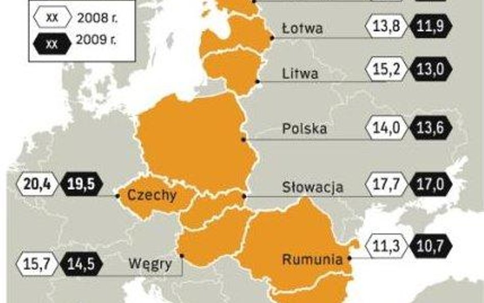 W tym roku wartość PKB w przeliczeniu na jednego mieszkańca spadnie najbardziej w krajach bałtyckich