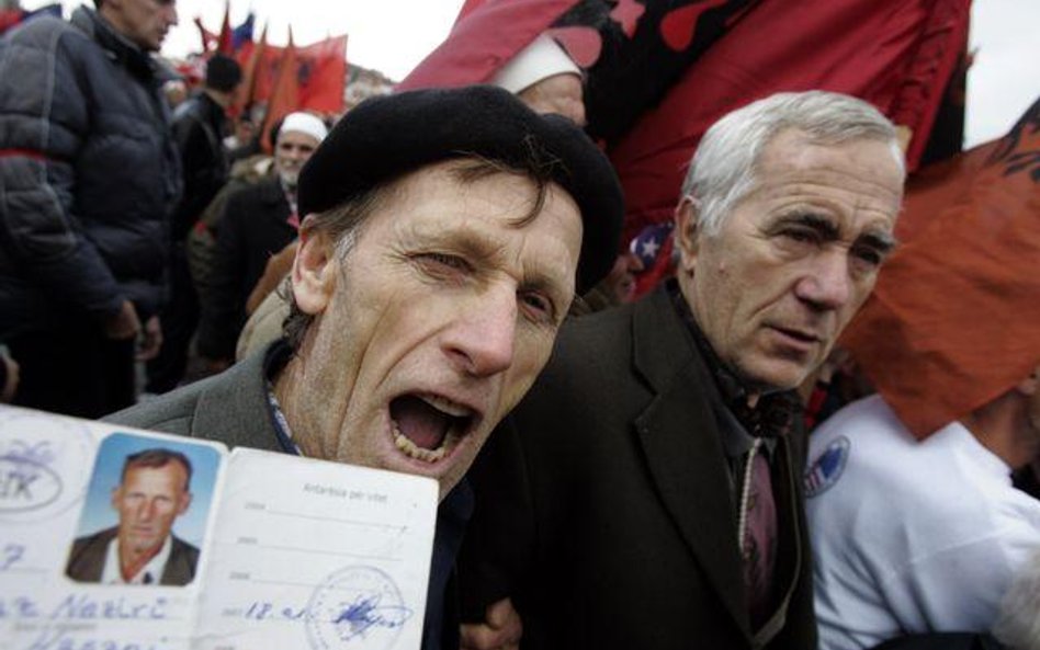 Manifestacja w Pristinie na rzecz niepodległości Kosowa