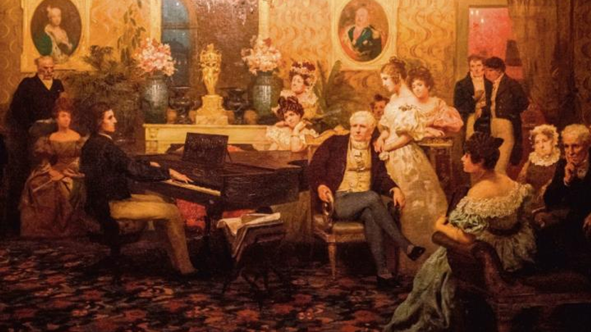 Chopin Grający Na Fortepianie W Salonie Księcia Radziwiłła „Chopin w salonie księcia Antoniego Radziwiłła w roku 1829” w Polsce