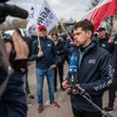 Protest na przejściu granicznym w Hrubieszowie