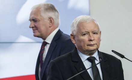 Prezes Porozumienia Jarosław Gowin i prezes PiS Jarosław Kaczyński