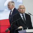 Prezes Porozumienia Jarosław Gowin i prezes PiS Jarosław Kaczyński