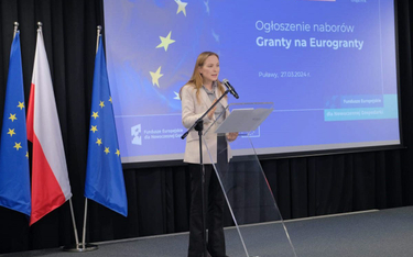 Katarzyna Pełczyńska-Nałęcz, minister funduszy, ogłasza nabory do projektu „Granty na Eurogranty”