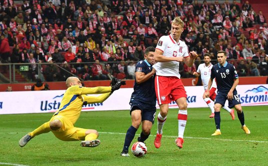 Adam Buksa w meczu z San Marino