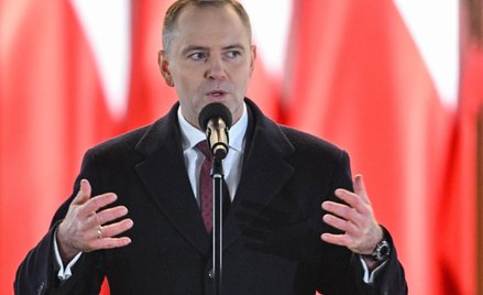 Prezydent RP Karol Nawrocki przemawia podczas uroczystości z okazji Dnia Podchorążego i 195. rocznic