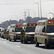 Izraelskie karetki czekają na transport rannych po ataku Hamasu na Izrael
