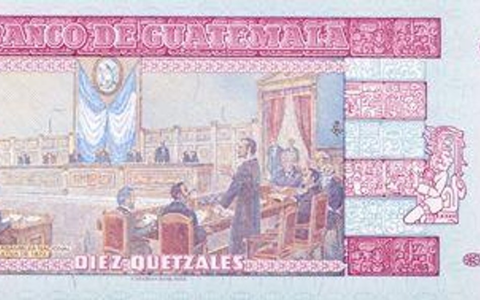 Gwatemalskie banknoty z Polski