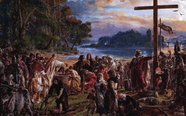 Zaprowadzenie chrześcijaństwa R.P.965, obraz Jana Matejki z 1889 roku, z cyklu Dzieje cywilizacji w 