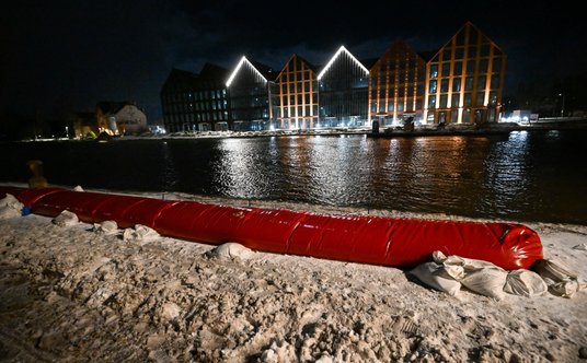 Blokady przeciwpowodziowe przy rzece Elbląg