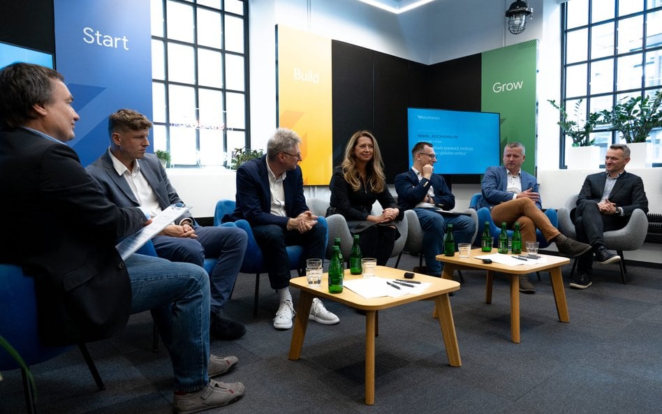 Uczestnicy debaty (od lewej): Jeremi Jędrzejkowski, redaktor zarządzający „Rzeczpospolitej”, Tomasz 