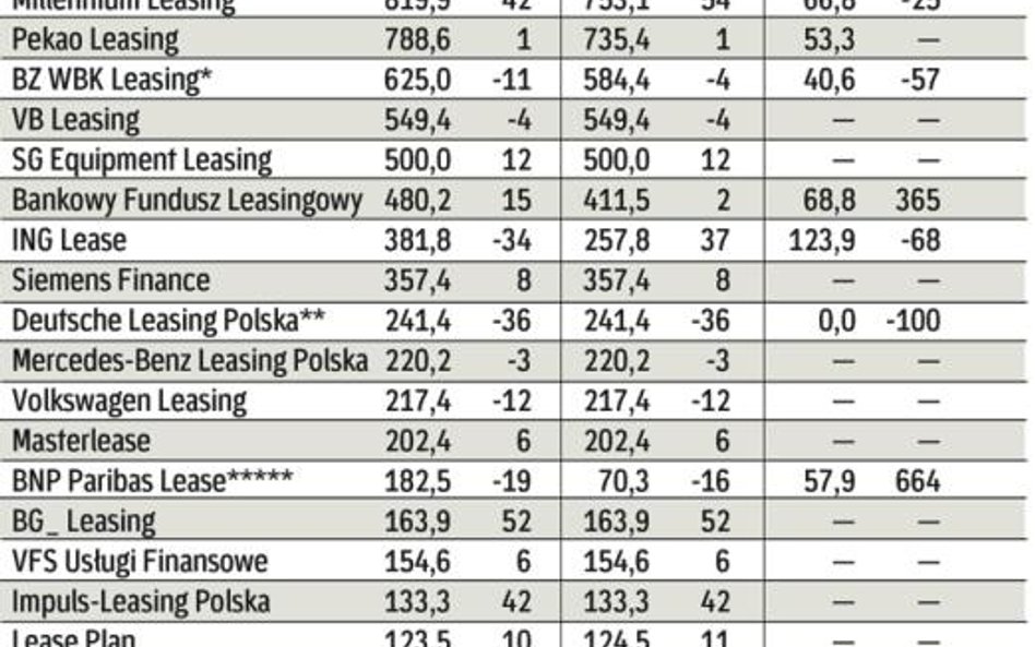 >firmy leasingowe liczĄ na wiĘksze obroty