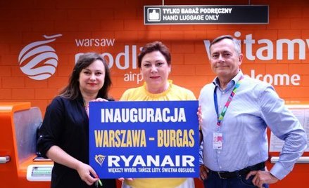 Ryanair będzie latał latem z Modlina do Burgas