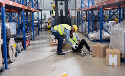 Największe ryzyko wypadków przy pracy wystąpiło w sekcji przetwórstwo przemysłowe