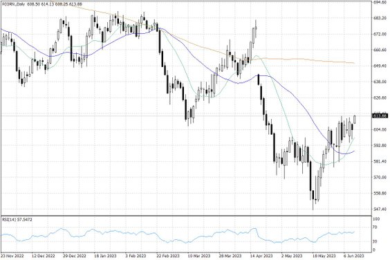 Notowania kukurydzy w USA – dane dzienne