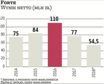 Forte wypadło z łask inwestorów po serii rozczarowujących wyników. Negatywnie zaskoczył spadek marż,