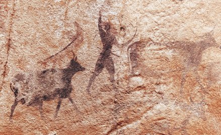 Pochodzące sprzed ok. 10 tys. lat malowidła naskalne w Tassili N’Ajjer, Algeria