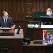Minister spraw wewnętrznych i administracji Mariusz Kamiński podczas posiedzenia Sejmu, na którym ro