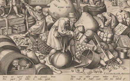 Pieter van der Heyden według Pietera Bruegla Starszego „Każdy” (Elck), około 1558, miedzioryt