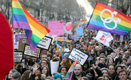 W w Paryżu demonstrowały tysiące zwolenników "małżeństwa dla wszystkich"