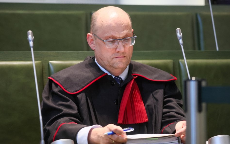 Prokurator Prokuratury Krajowej Jacek Bilewicz podczas rozprawy w Sądzie Najwyższym
