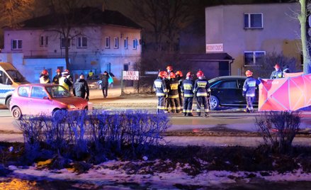Miejsce wypadku samochodowej kolumny rządowej z udziałem premier Beaty Szydło w lutym 2017 r. w Oświ