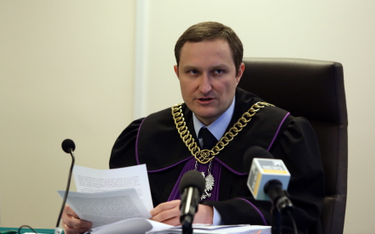 Sędzia Rafał Wagner na sali rozpraw