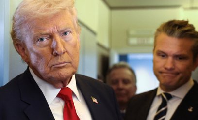 Prezydent USA Donald Trump i sekretarz obrony Pete Hegseth