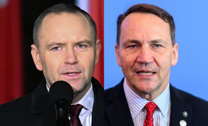 Karol Nawrocki i Radosław Sikorski