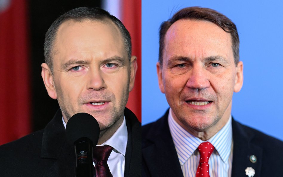 Karol Nawrocki i Radosław Sikorski