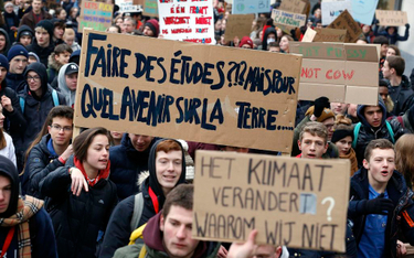 Bruksela: Uczniowie znów opuścili lekcje. Chcą walki ze zmianami klimatu