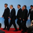 Prezydent Chin Xi Jinping, prezydent Kazachstanu Kassym-Żomart Tokajew, prezydent Kirgistanu Sadyr D