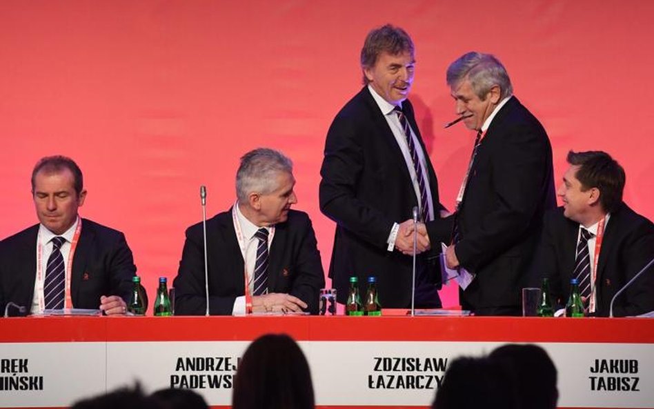 Zbigniew Boniek i jego ludzie (od lewej): Marek Koźmiński, Andrzej Padewski, Zdzisław Łazarczyk i Ja