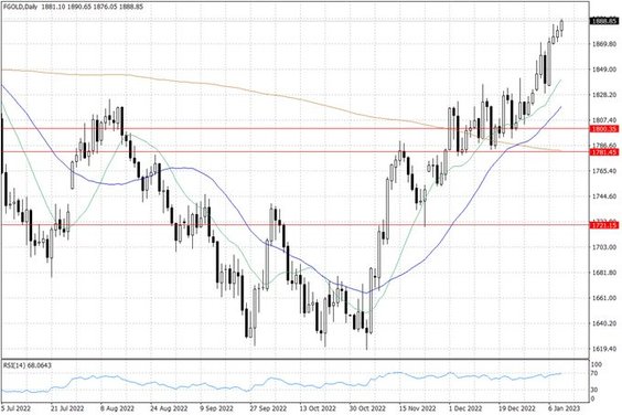 Notowania złota – dane dzienne